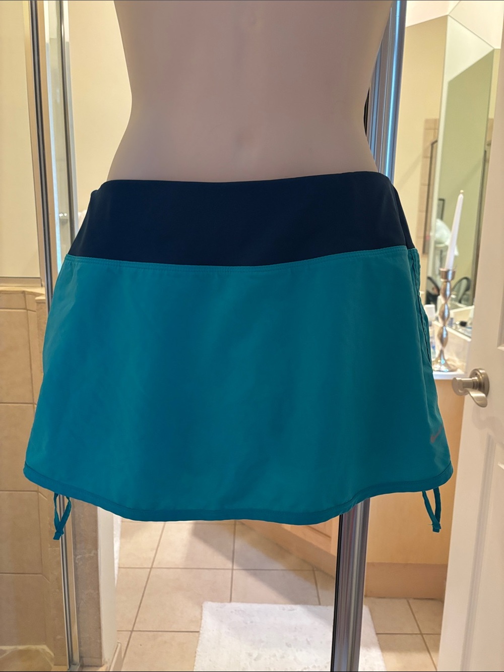 Nike Teal and Navy Dri-FIT Athletic Skort